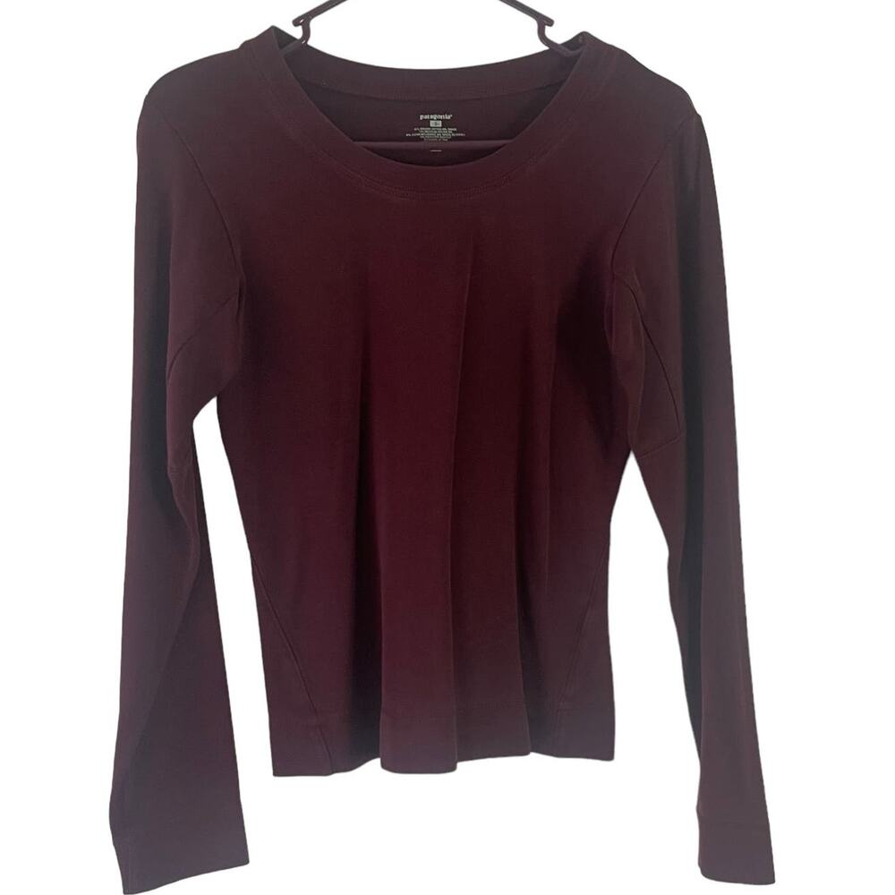 Patagonia Women's Size Small Burgundy Red‎ Long Sleeve Crewneck Sweater